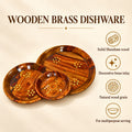 Wooden Brass Dishware