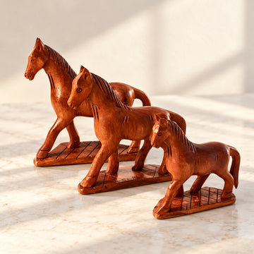 Wooden Handmade Toy ( HORSE) SET OF 3 | Premium Quality