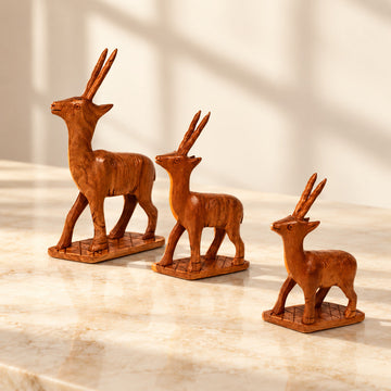 Wooden Handmade Toy (Deer) set of 3 | Premium Quality