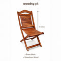 Handcrafted Sheesham Wood Chair with Brass Work – Premium Wooden Accent Chair | 41