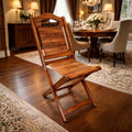 Handcrafted Sheesham Wood Chair with Brass Work – Premium Wooden Accent Chair | 41